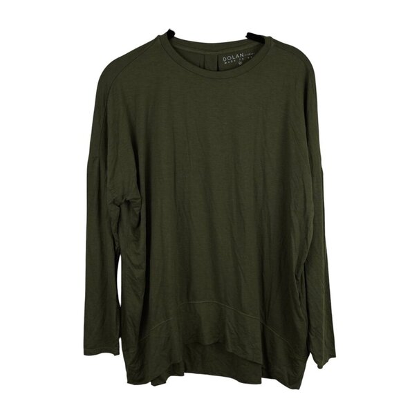 Dolan Left Coast Olive Green Oversized Long Sleeve Top Size XS - Picture 1 of 8